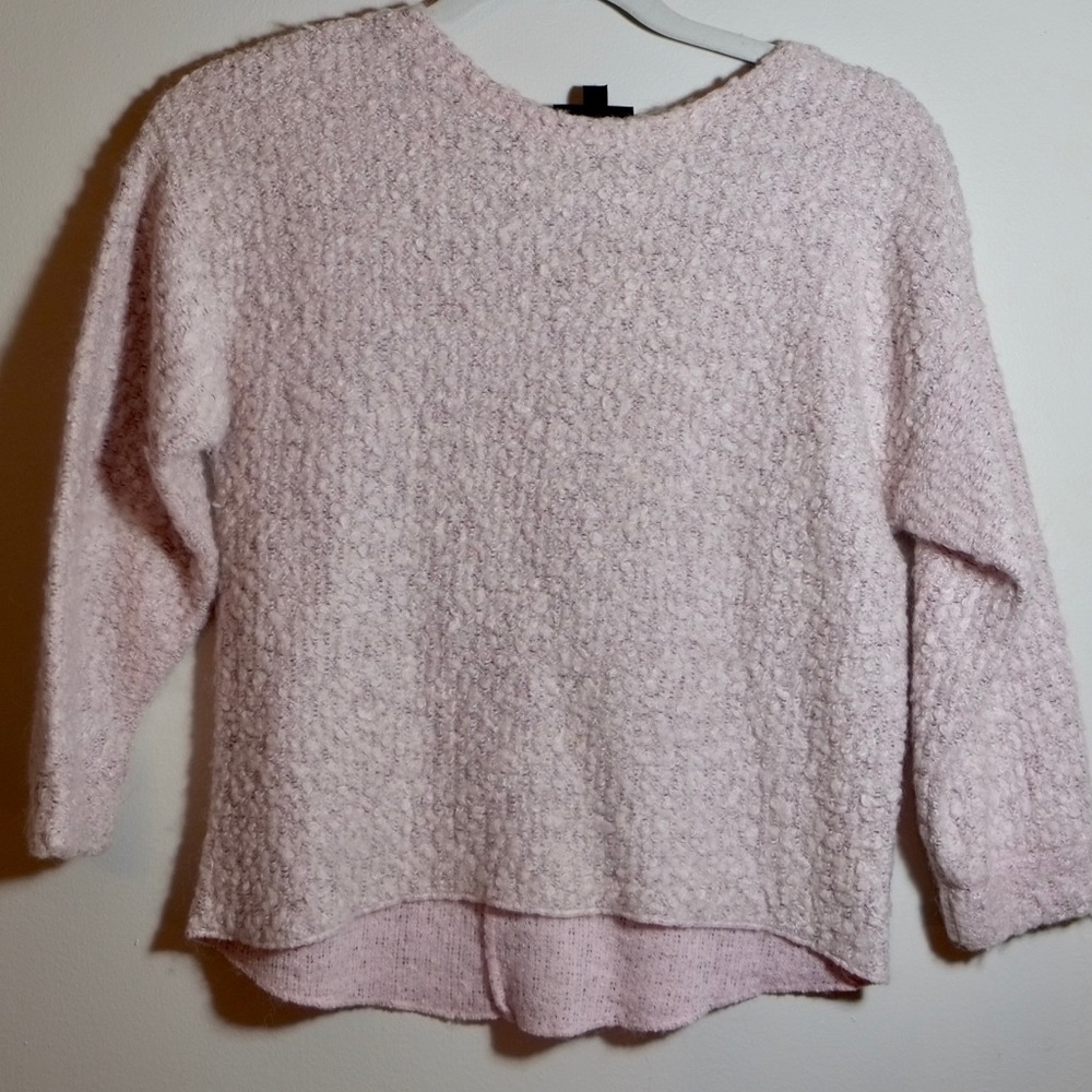 Topshop chenille light pink sweater